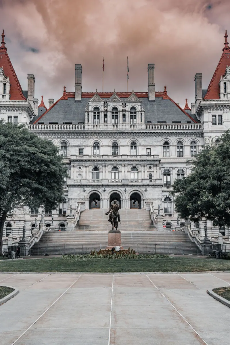 The New York State Capitol building in Albany