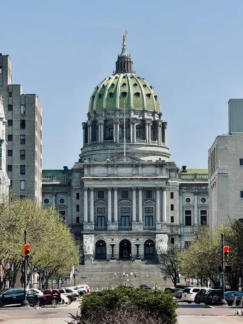 The Pennsylvania State Capitol building in Harrisburg